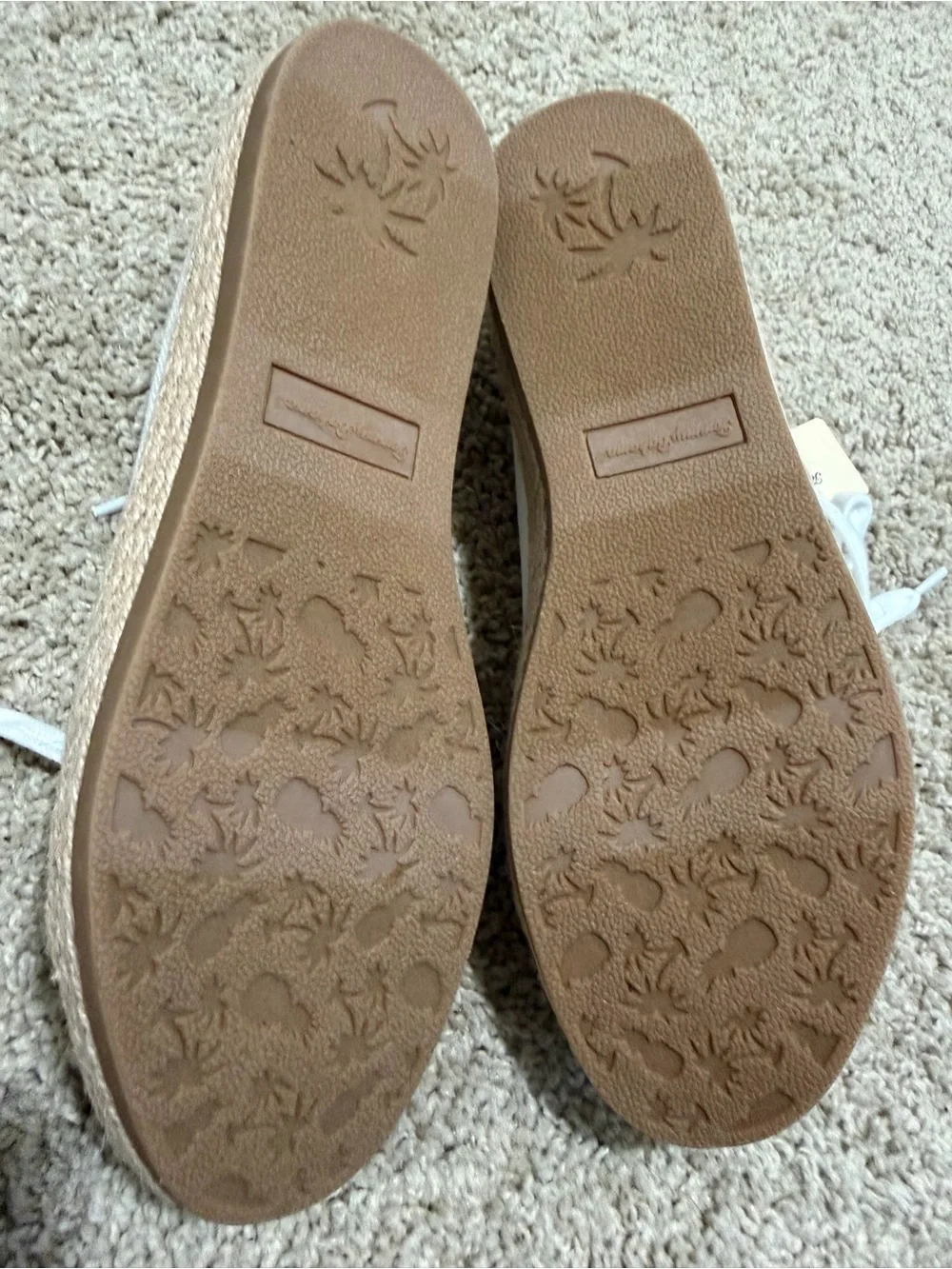 Tommy Bahama White Canvas Espadrille Sneakers with Rope Trim
